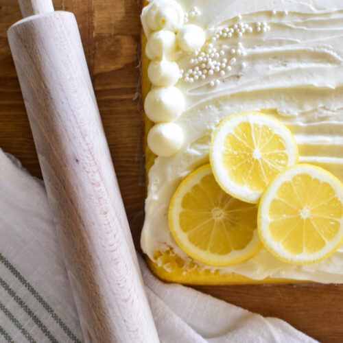 almost homemade lemon sheet cake