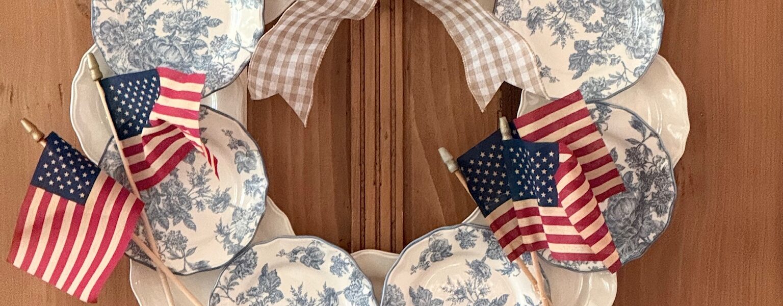 How to Make an American Plate Wreath for Summer (Easy DIY Patriotic Decor)